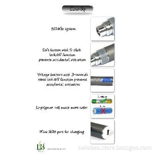 Hot!!! 650mAh ego v starter kit ego v variable voltage